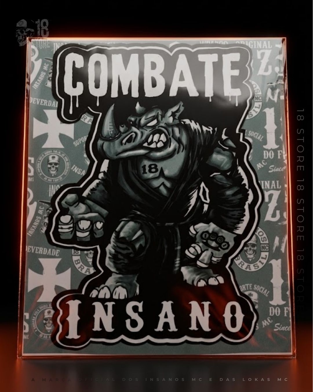 Adesivo Combate Rinoceronte