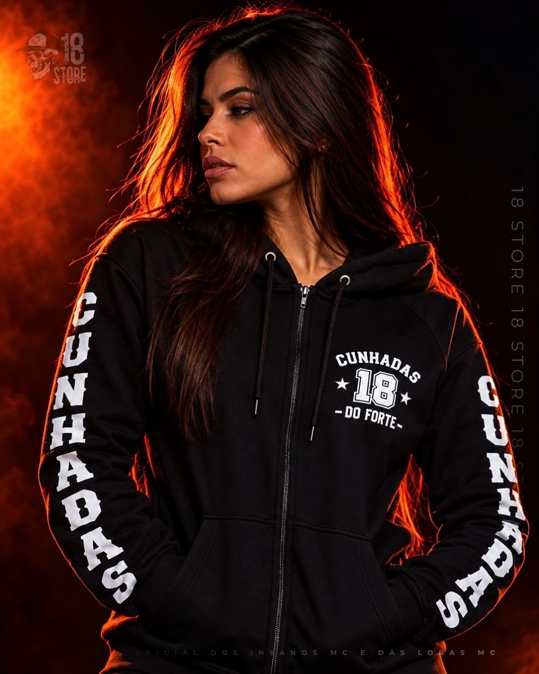 Moletom cunhadas 18 forte PRETO