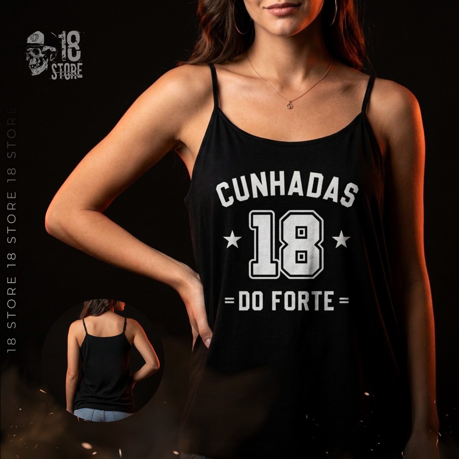 Regata cunhadas PRETO
