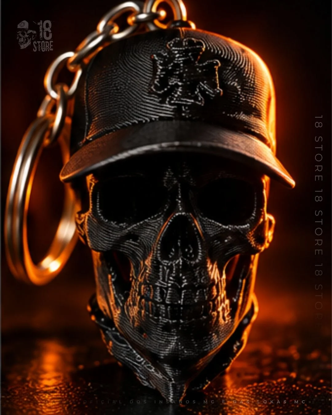 Chaveiro 3D Caveira Insanos