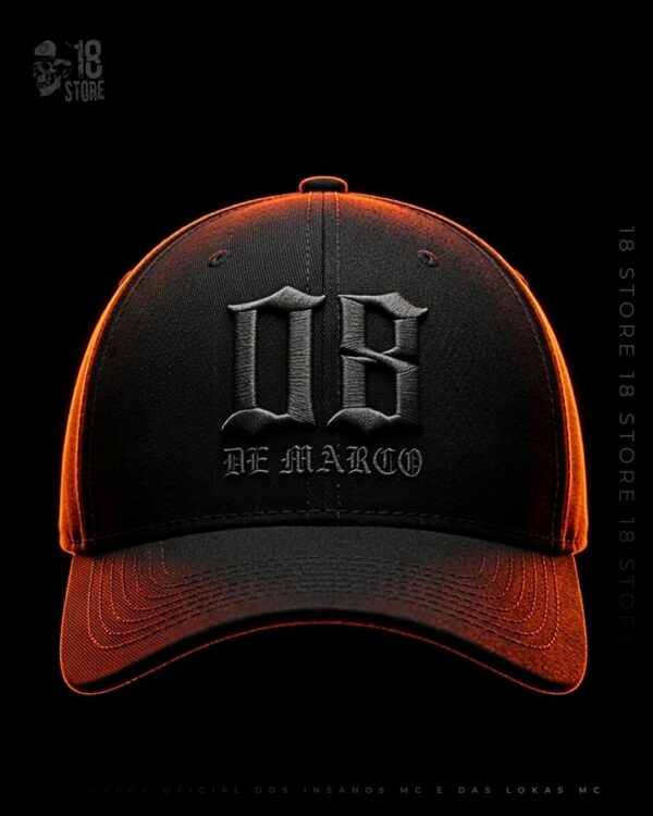Boné 08 De Março All Black C/ Fitinha