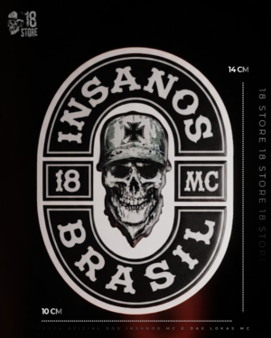 Adesivo Brasão Resinado Insanos Mc