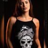 Regata Caveira Glitter Feminina